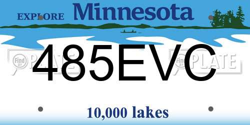 485EVC Minnesota License Plate
