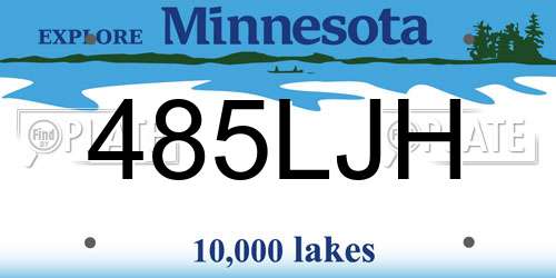 485LJH Minnesota License Plate