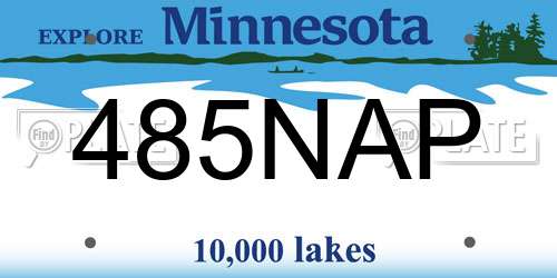 485NAP Minnesota License Plate