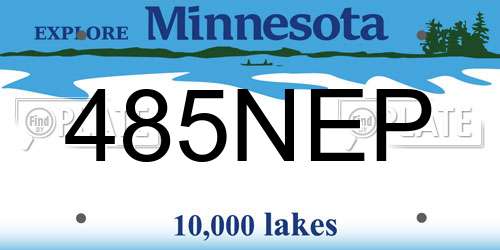 485NEP Minnesota License Plate