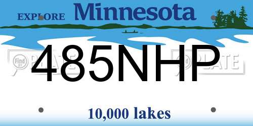 485NHP Minnesota License Plate