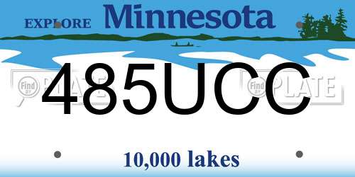 485UCC Minnesota License Plate