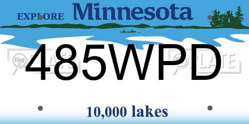 485WPD Minnesota License Plate