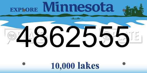 4862555 Minnesota License Plate