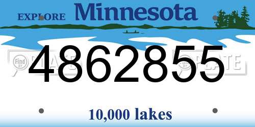 4862855 Minnesota License Plate