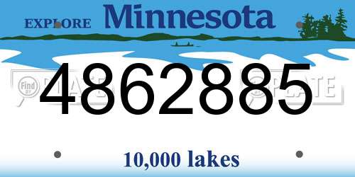 4862885 Minnesota License Plate