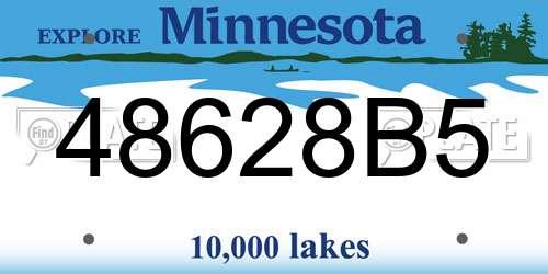 48628B5 Minnesota License Plate