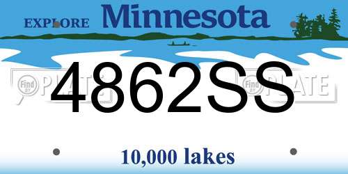 4862SS Minnesota License Plate