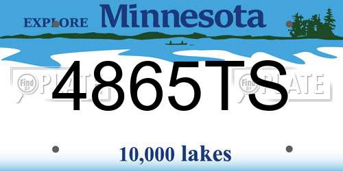 4865TS Minnesota License Plate