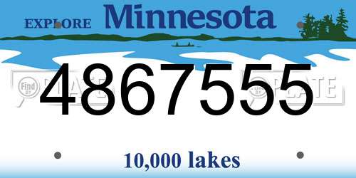 4867555 Minnesota License Plate