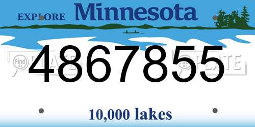 4867855 Minnesota License Plate
