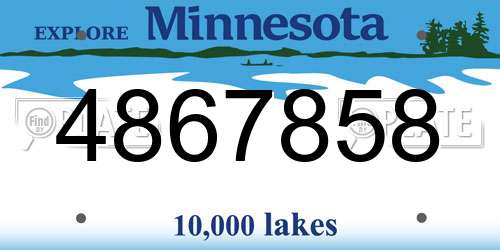 4867858 Minnesota License Plate