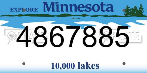 4867885 Minnesota License Plate