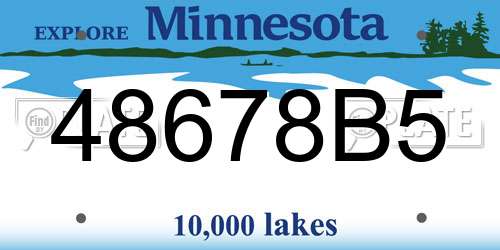 48678B5 Minnesota License Plate
