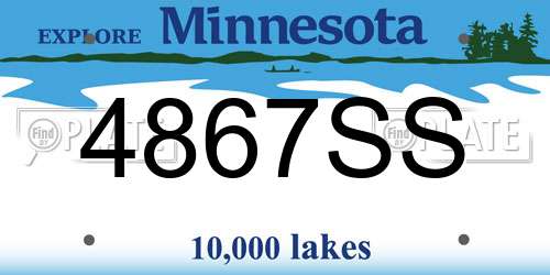 4867SS Minnesota License Plate