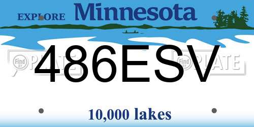 486ESV Minnesota License Plate