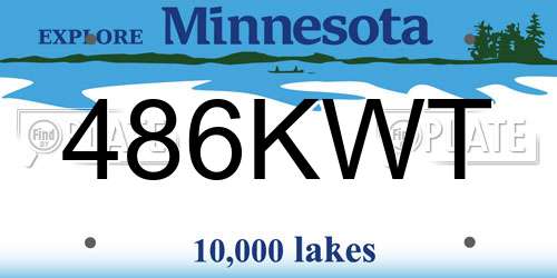 486KWT Minnesota License Plate