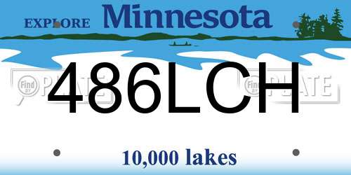 486LCH Minnesota License Plate