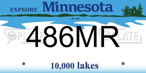 486MR Minnesota License Plate