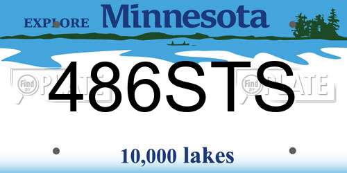 486STS Minnesota License Plate