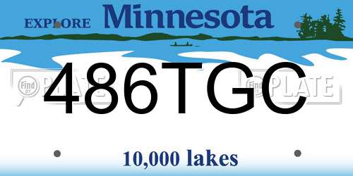 486TGC Minnesota License Plate