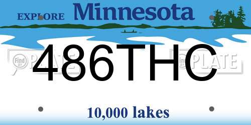 486THC Minnesota License Plate