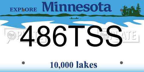 486TSS Minnesota License Plate