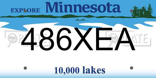 486XEA Minnesota License Plate