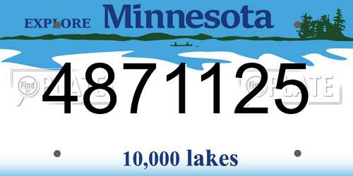 4871125 Minnesota License Plate