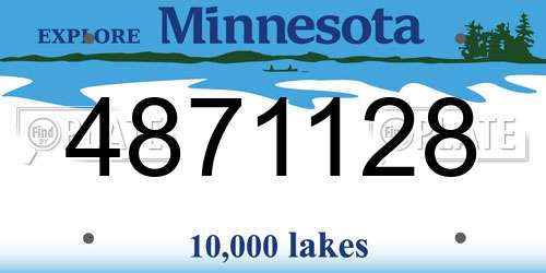 4871128 Minnesota License Plate