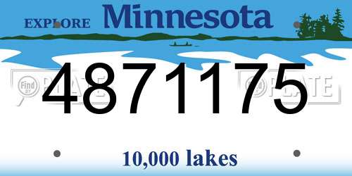 4871175 Minnesota License Plate