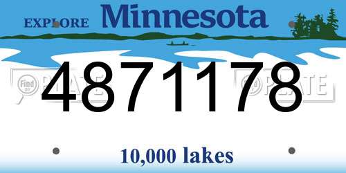 4871178 Minnesota License Plate