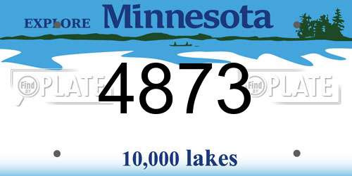 4873 Minnesota License Plate