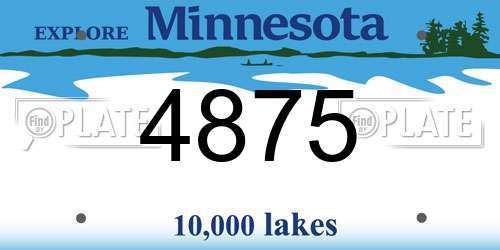 4875 Minnesota License Plate