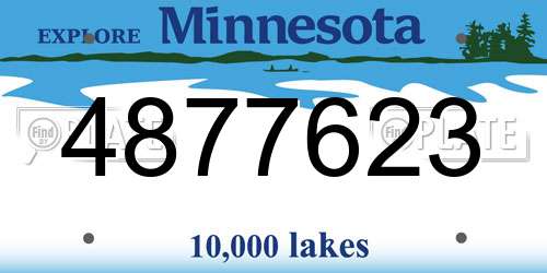 4877623 Minnesota License Plate