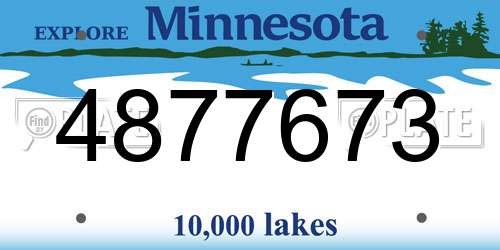4877673 Minnesota License Plate