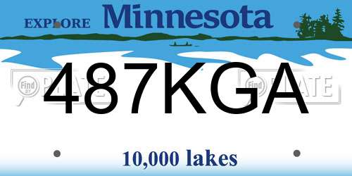 487KGA Minnesota License Plate