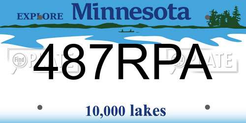 487RPA Minnesota License Plate