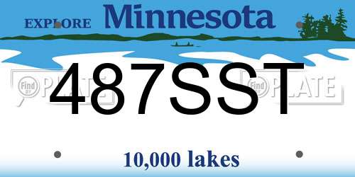 487SST Minnesota License Plate