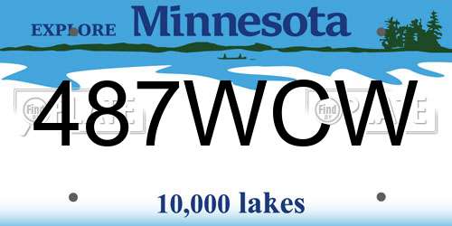 487WCW Minnesota License Plate