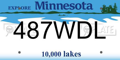 487WDL Minnesota License Plate