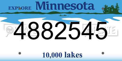 4882545 Minnesota License Plate