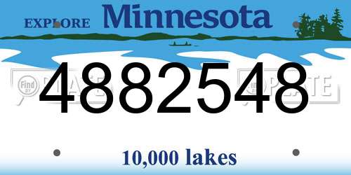 4882548 Minnesota License Plate