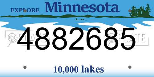 4882685 Minnesota License Plate