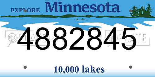 4882845 Minnesota License Plate