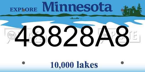 48828A8 Minnesota License Plate