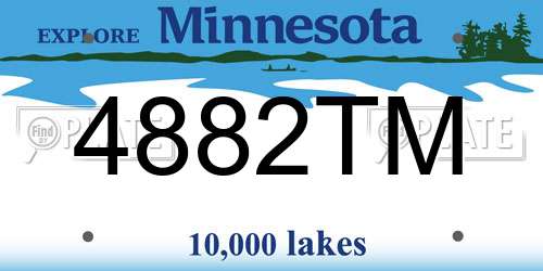 4882TM Minnesota License Plate