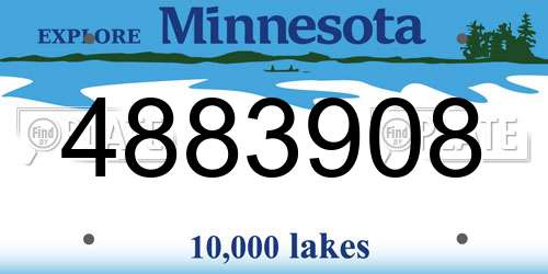 4883908 Minnesota License Plate