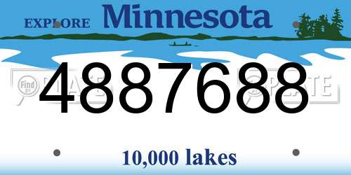 4887688 Minnesota License Plate