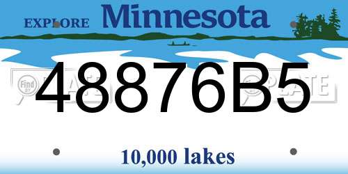 48876B5 Minnesota License Plate